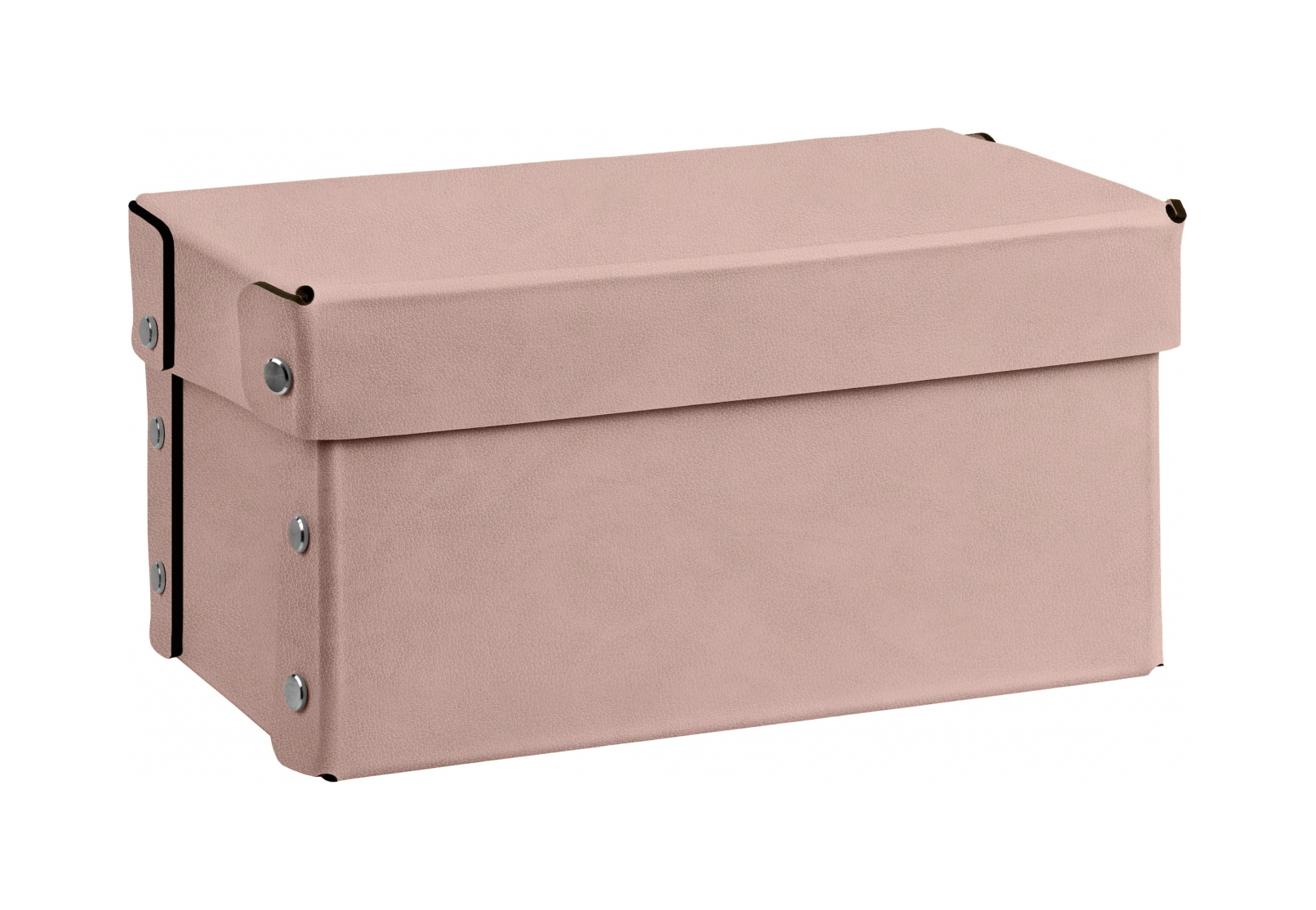 Коробка для хранения FORTIS 25x16 см пепельная роза, кожа