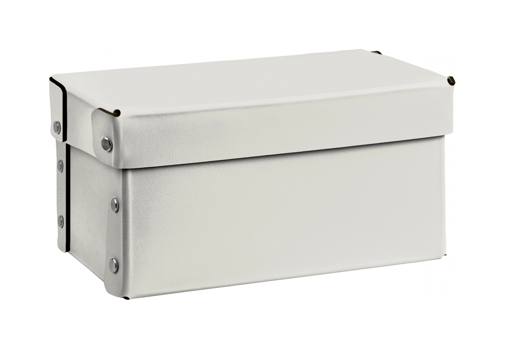 Коробка для хранения FORTIS 25x16 см белая, кожа