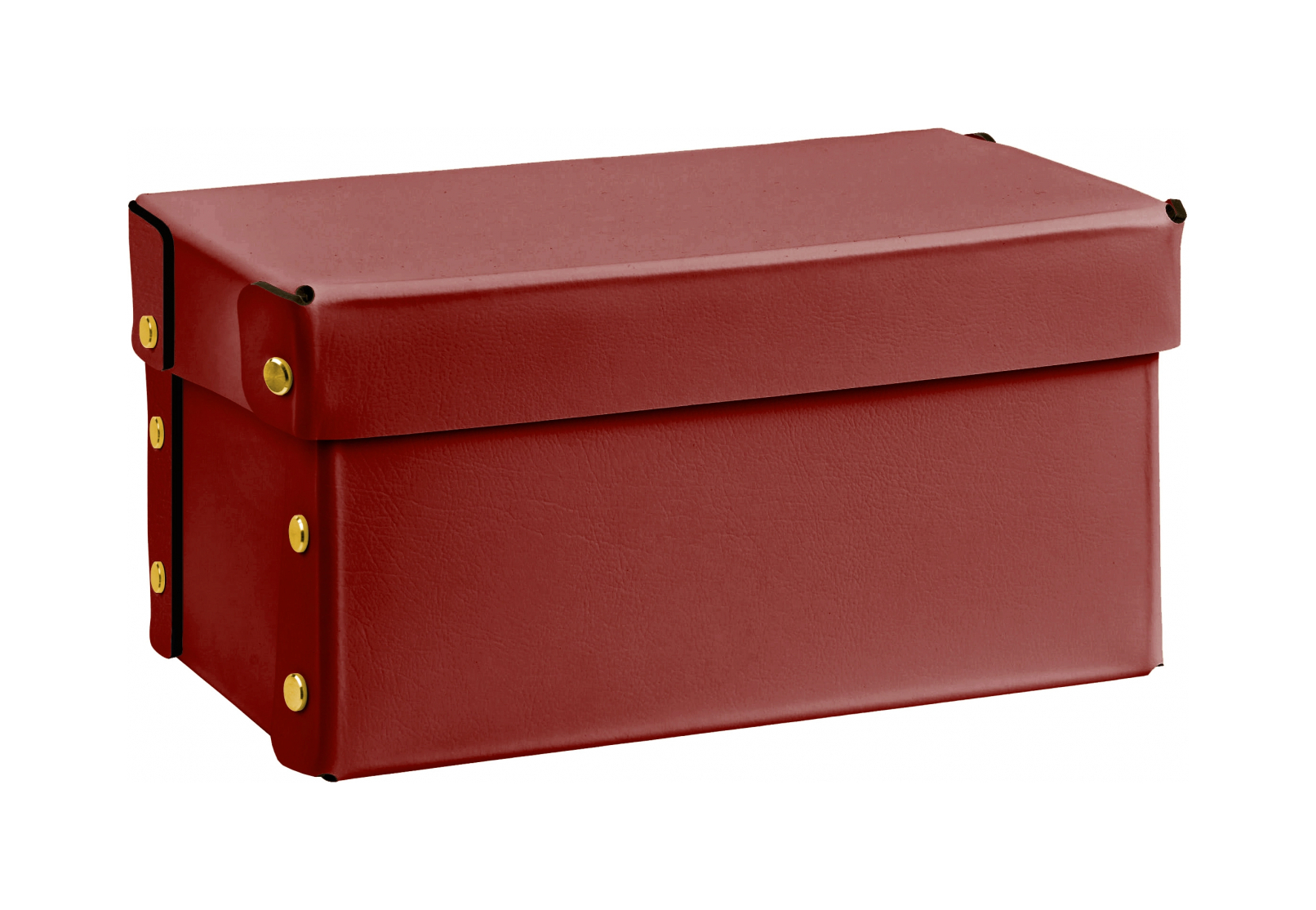 Коробка для хранения FORTIS 25x16 см бордо, кожа