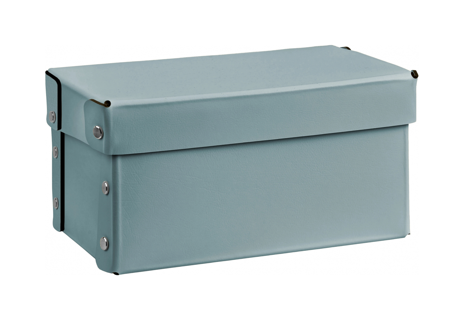 Коробка для хранения FORTIS 25x16 см небесно-голубая, кожа