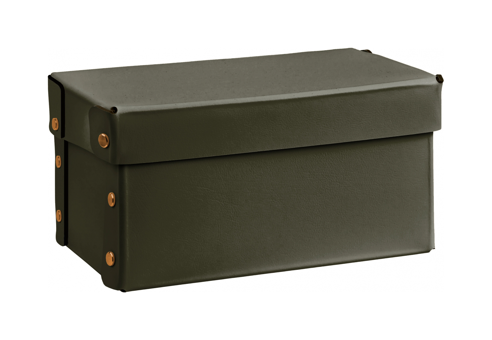 Коробка для хранения FORTIS 25x16 см олива, кожа