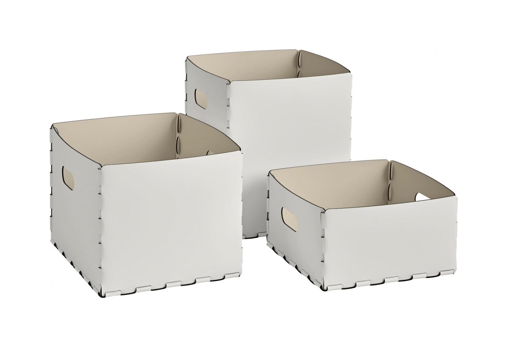 Корзина LISCIO 35x35 см белая, кожа ADJ 5047.10.TS30