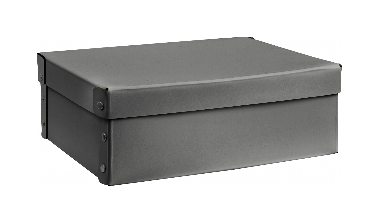 Коробка для хранения FORTIS 36х30 см серая, кожа