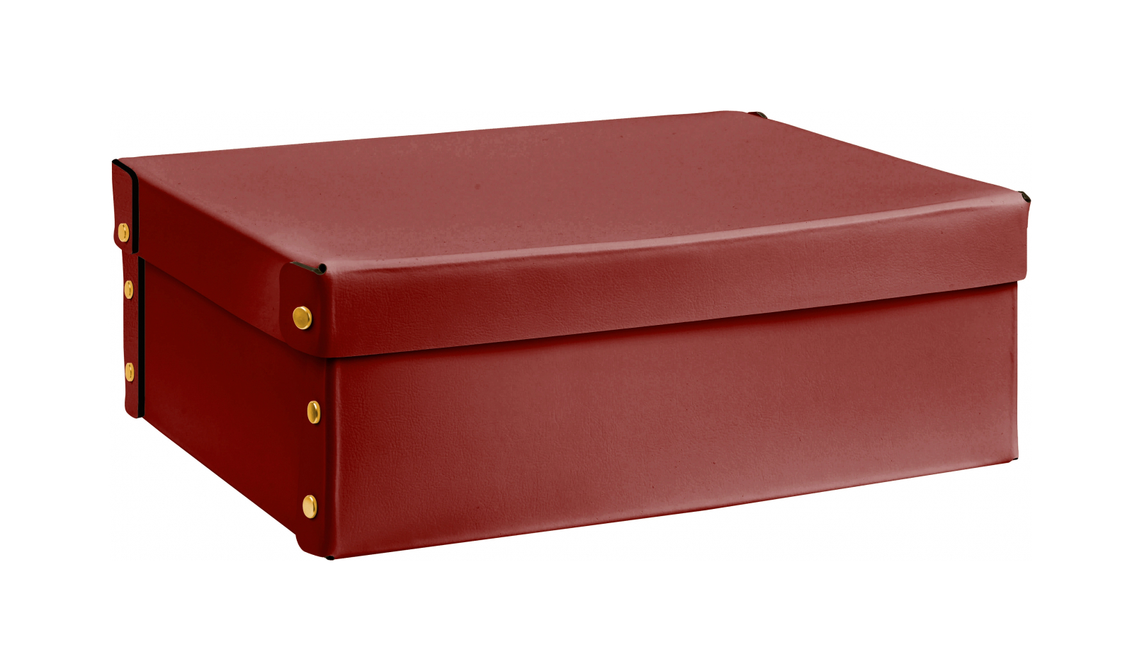 Коробка для хранения FORTIS 36х30 см бордо, кожа