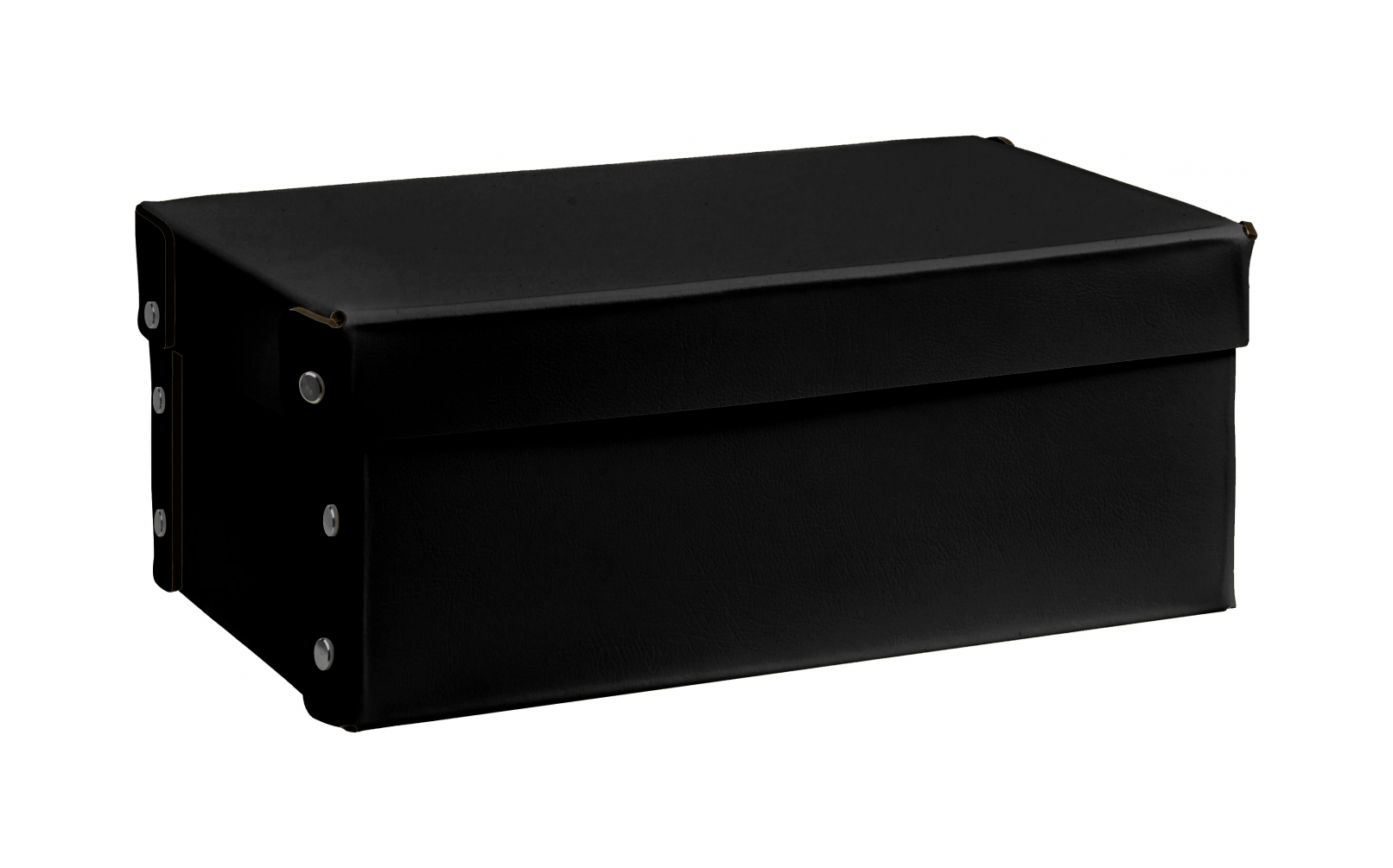 Коробка для хранения FORTIS 32x20 см чёрная, кожа