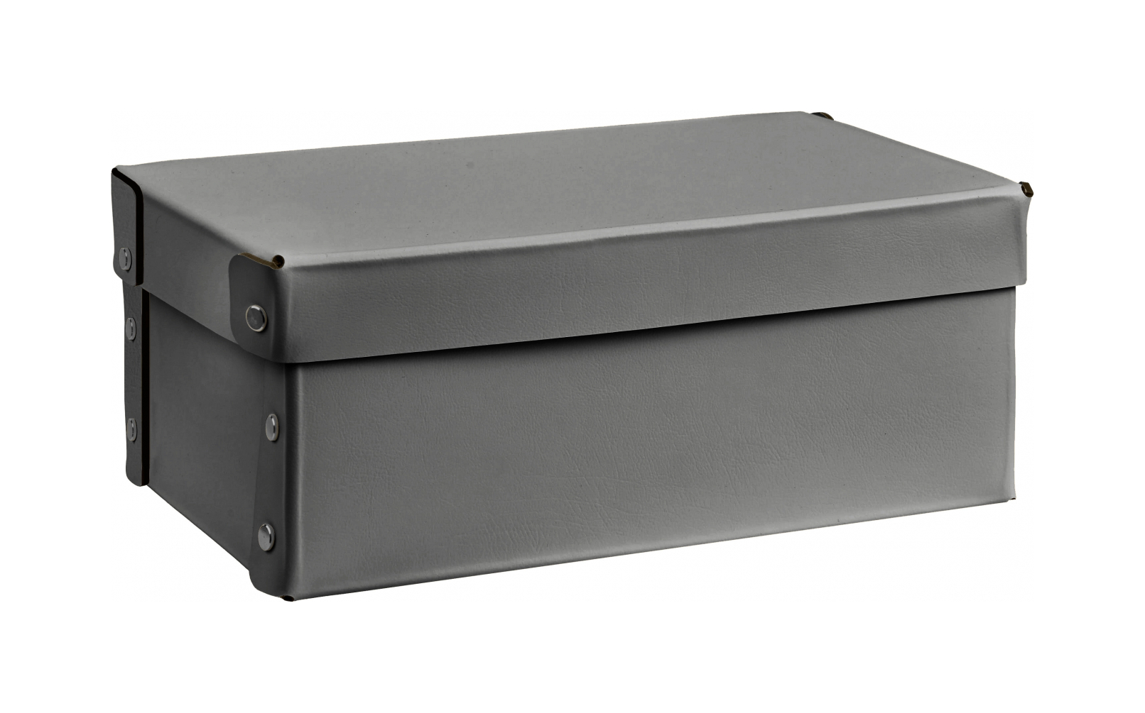 Коробка для хранения FORTIS 32x20 см серая, кожа