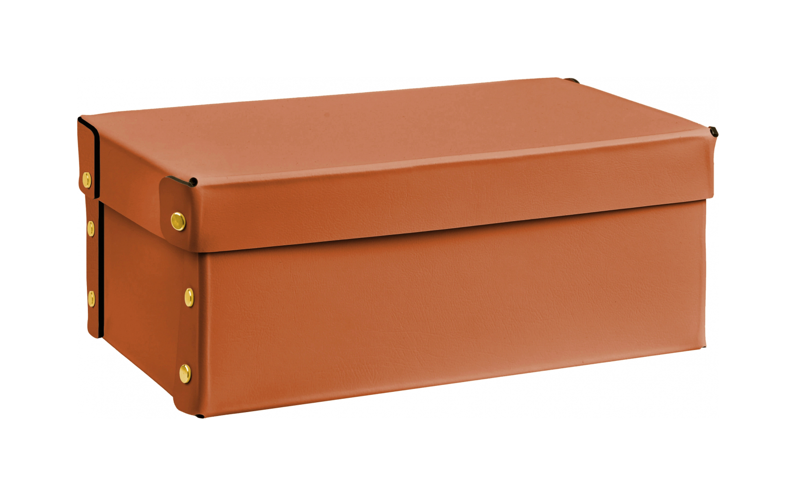 Коробка для хранения FORTIS 32x20 см коньяк, кожа