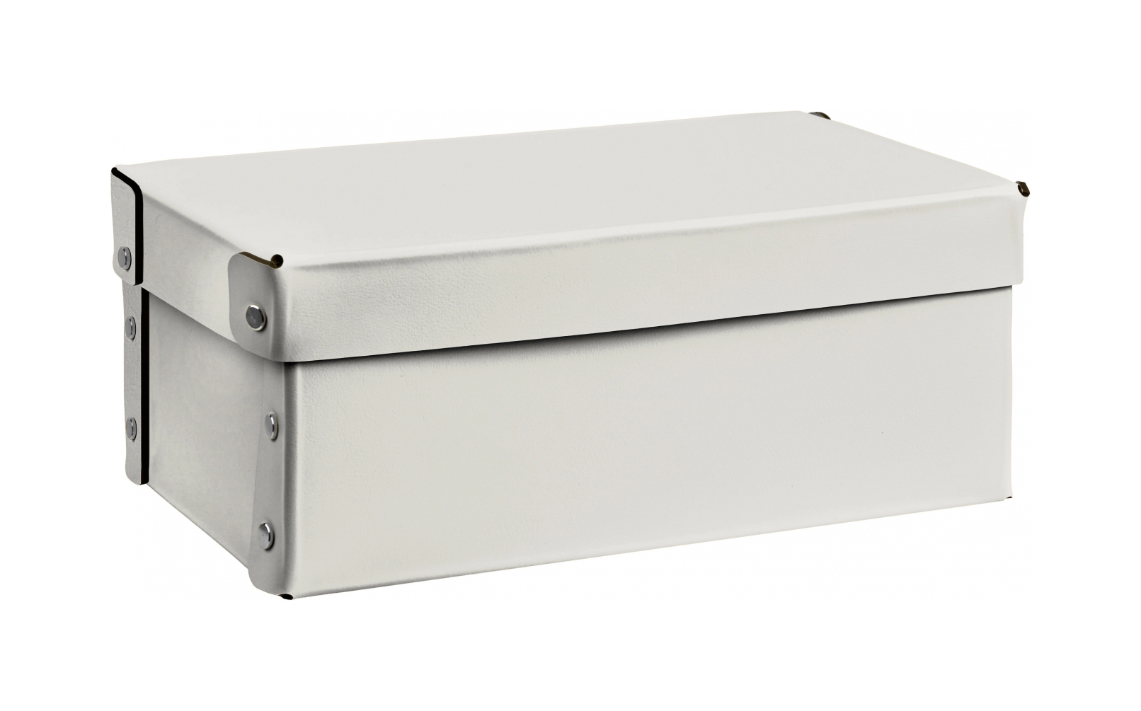 Коробка для хранения FORTIS 32x20 см белая, кожа