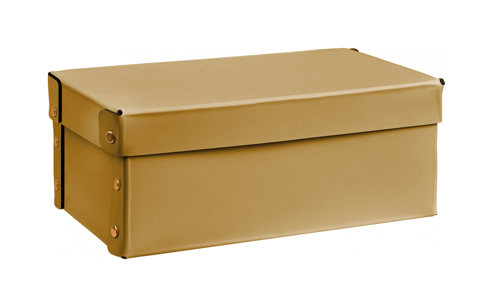 Коробка для хранения FORTIS 32x20 см горчица, кожа