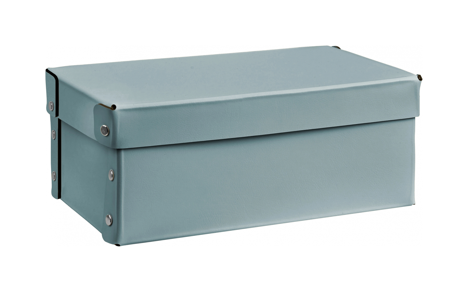 Коробка для хранения FORTIS 32x20 см небесно-голубая, кожа