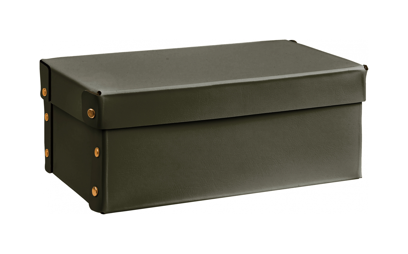 Коробка для хранения FORTIS 32x20 см олива, кожа