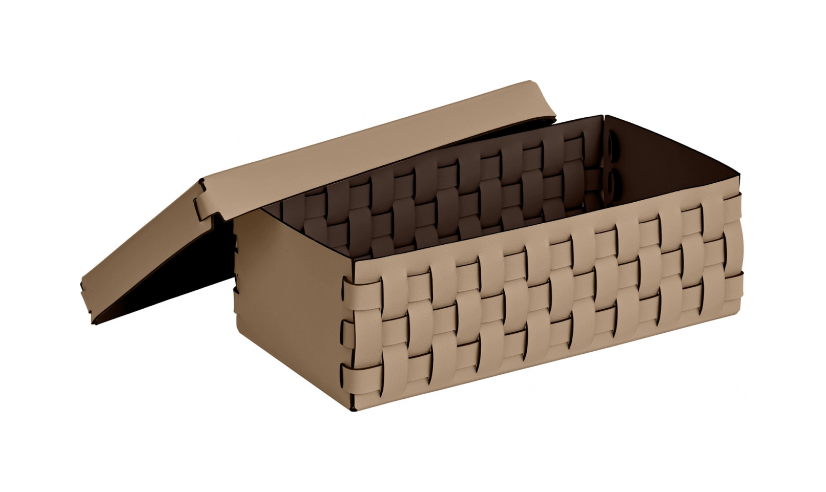 Корзиночка BOTTEGA с крышкой 23x12 капучино, кожа ADJ 1516.04.TS16