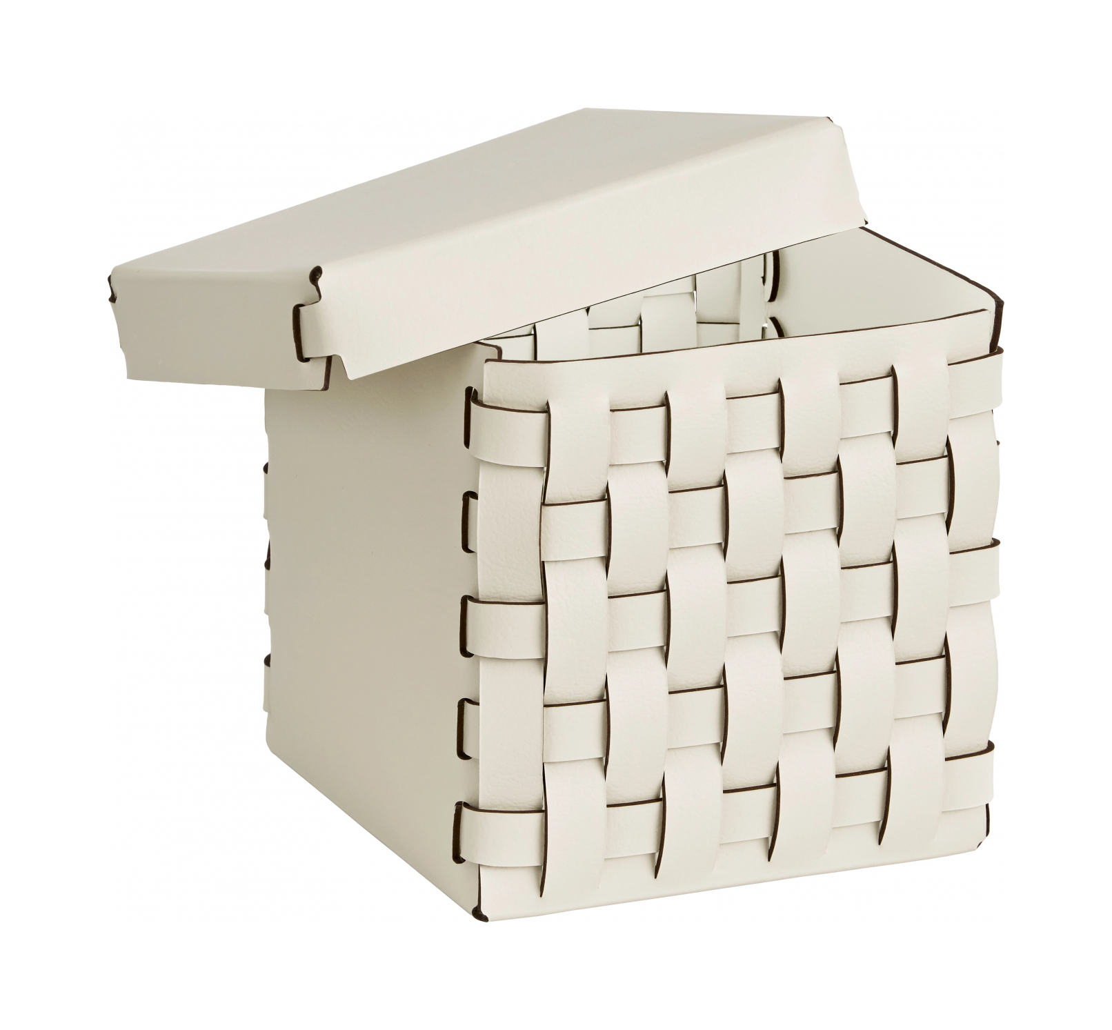 Корзиночка BOTTEGA с крышкой 12x12 панна кота, кожа