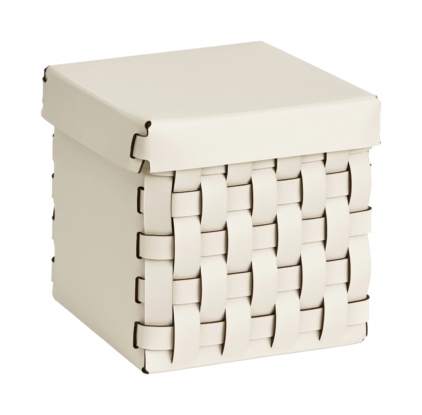 Корзиночка BOTTEGA с крышкой 12x12 панна кота, кожа – 2