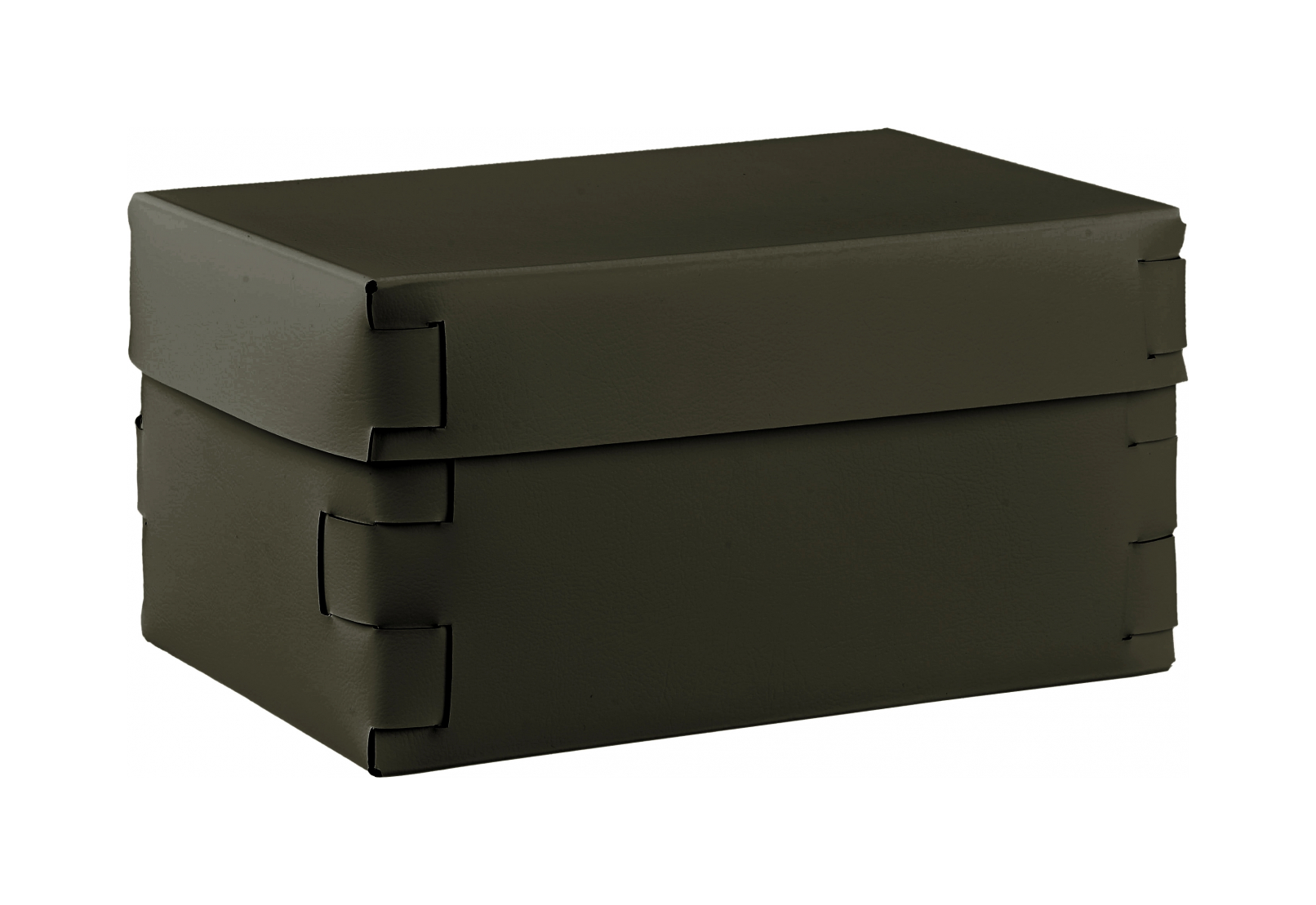 Коробка для хранения SNOB 25x15 см олива, кожа