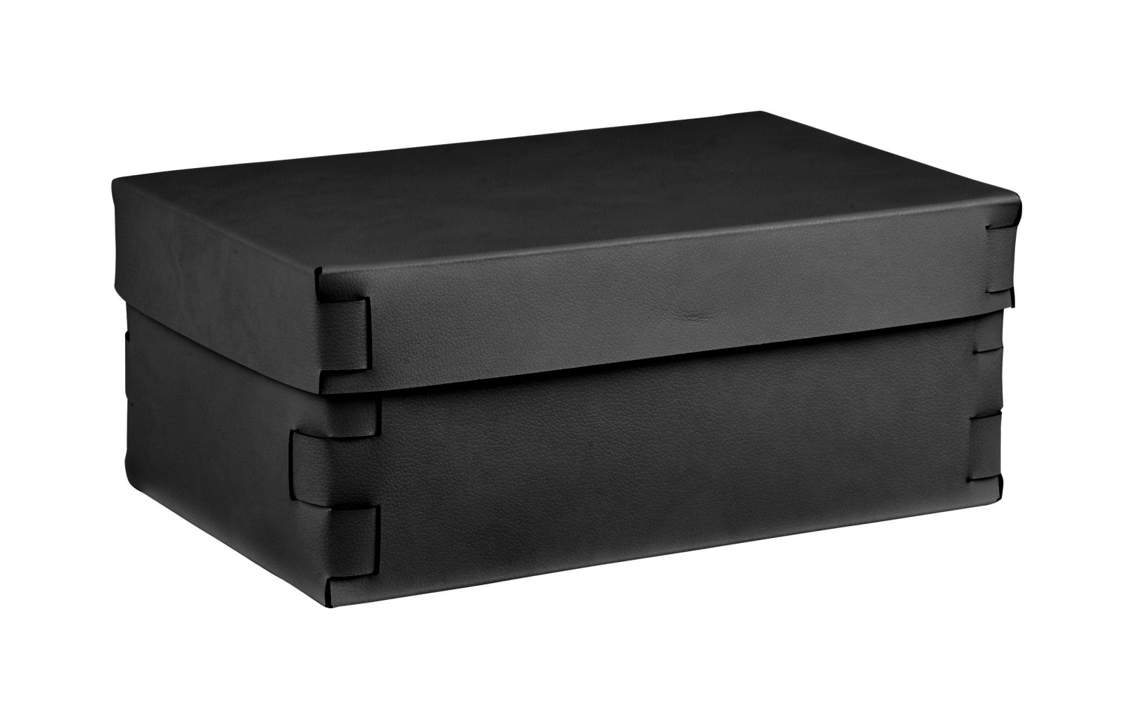 Коробка для хранения SNOB 32x20 см чёрная, кожа
