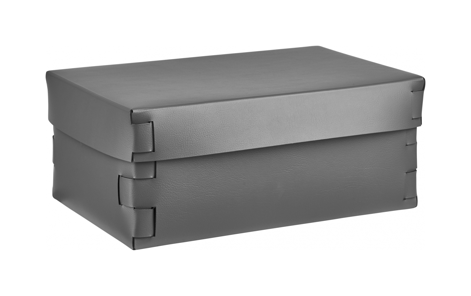 Коробка для хранения SNOB 32x20 см серая, кожа