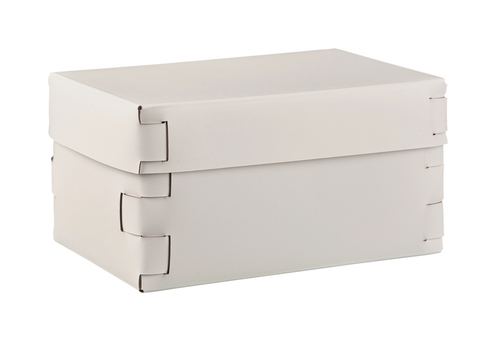 Коробка для хранения SNOB 25x15 см белая, кожа