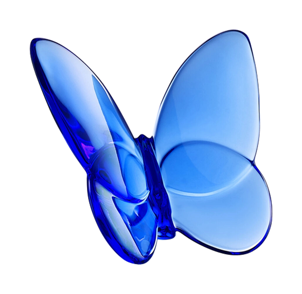 Скульптура LUCKY BUTTERFLY Бабочка 8 см синяя хрусталь
