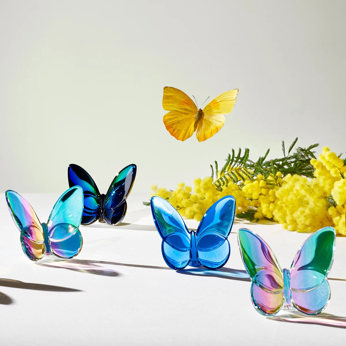 Скульптура LUCKY BUTTERFLY Бабочка 8 см синяя хрусталь – 2