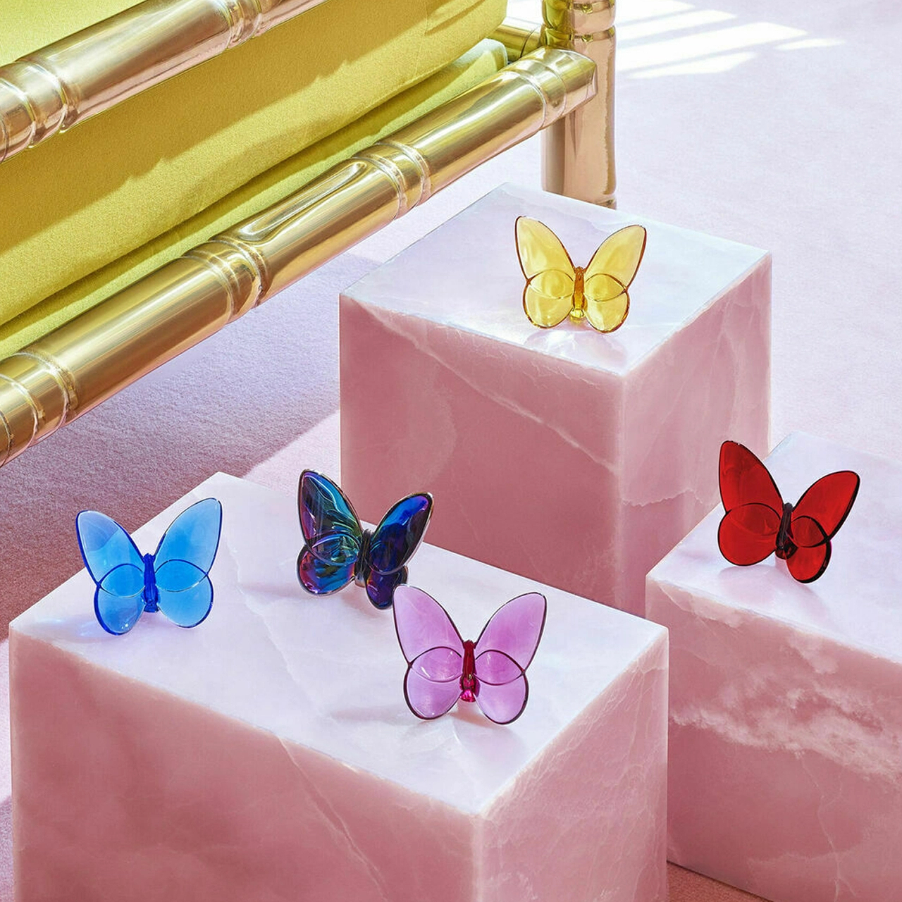 Скульптура LUCKY BUTTERFLY Бабочка 8 см голубая хрусталь Baccarat 2105932
