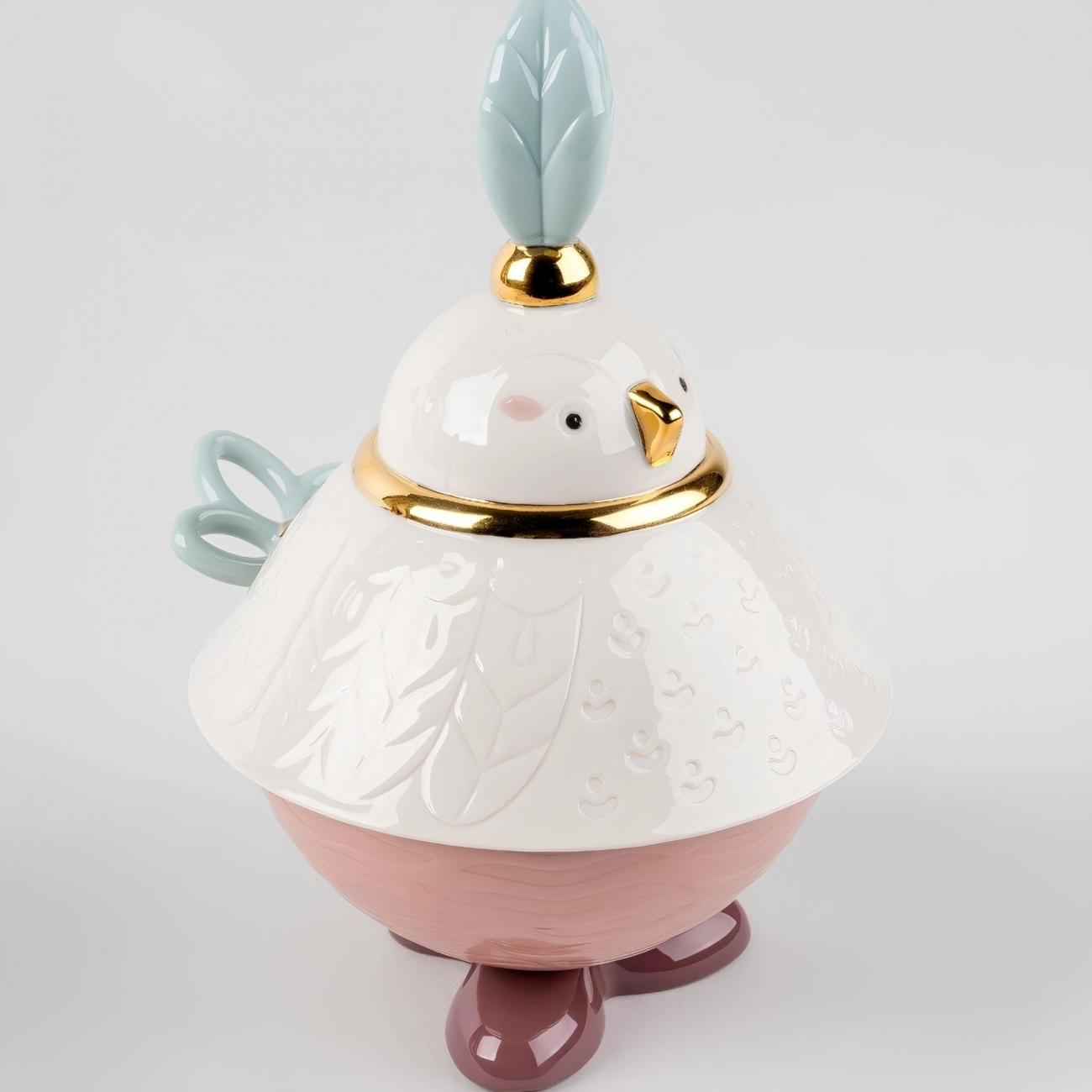 Сахарница Kawki 21 см позолота, фарфор Lladro 01009659