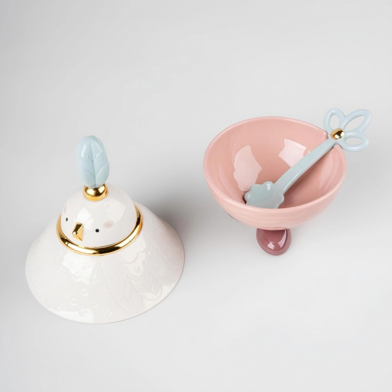 Сахарница Kawki 21 см позолота, фарфор Lladro 01009659