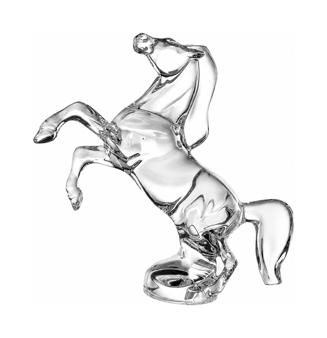 Статуэтка Rearing Horse Конь на дыбах 20 см прозрачный, хрусталь