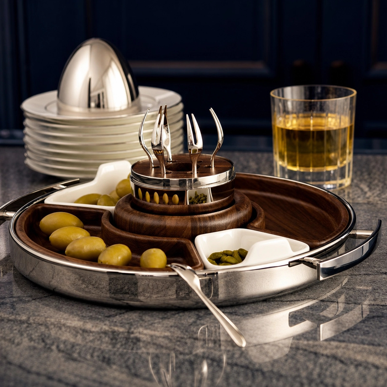 Набор коктейльных вилок MOOD Yummy в яйце на 6 персон, посеребрение – 2