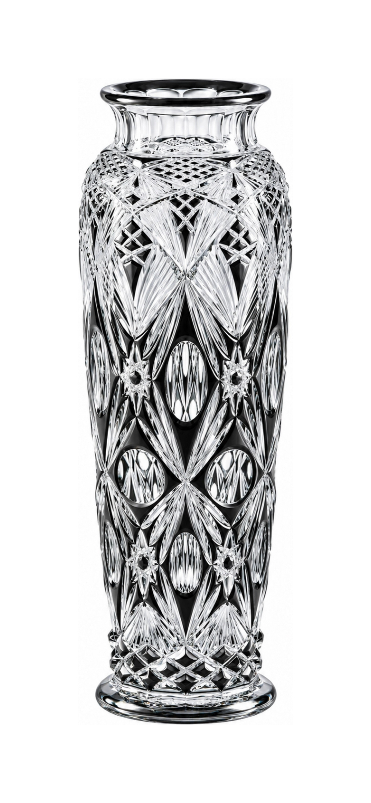 Ваза Haute Couture 31 см чёрная, хрусталь