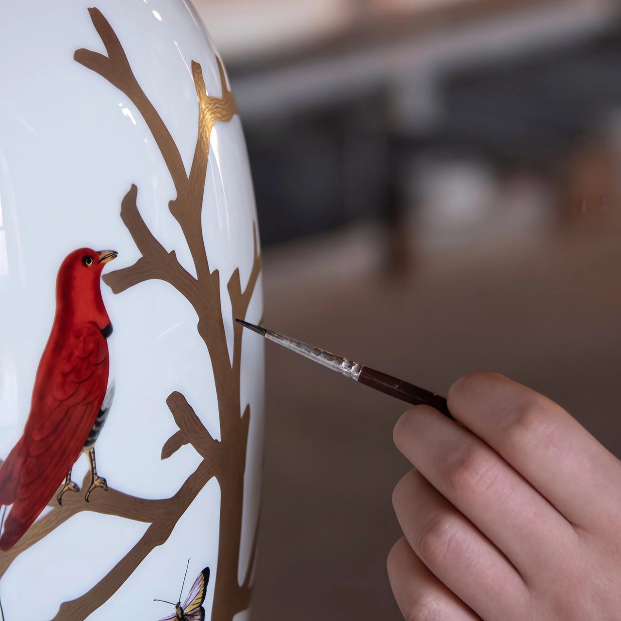 Ваза для цветов AUX OISEAUX 57 см фарфор Bernardaud 2519/20277