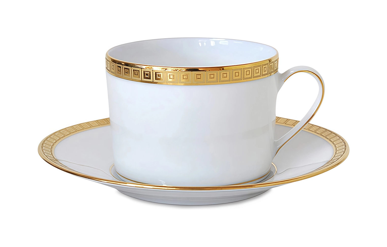 Чайная чашка с блюдцем ATHENA GOLD 150 мл фарфор золото