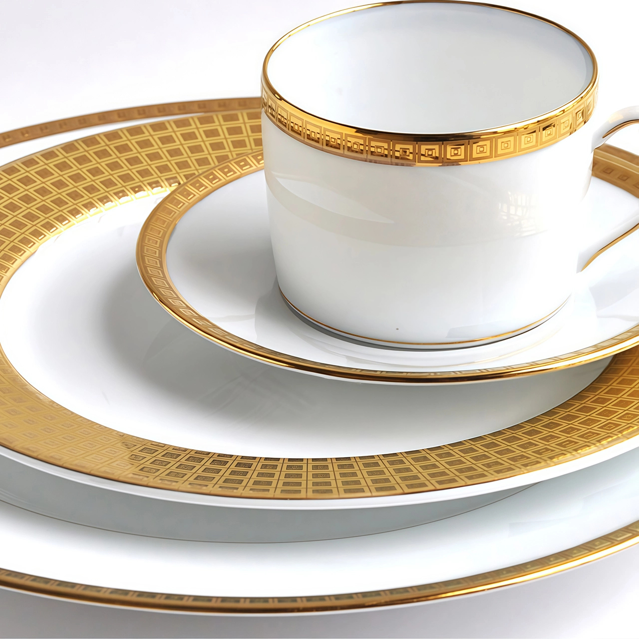 Чайная чашка с блюдцем ATHENA GOLD 150 мл фарфор золото – 2