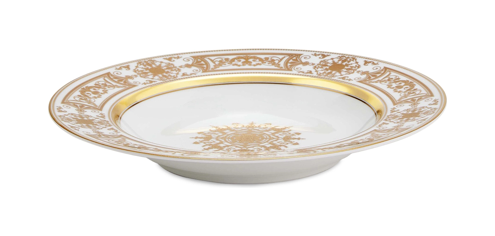 Тарелка суповая AUX ROIS OR 23 см фарфор белая золото Bernardaud 1847/23