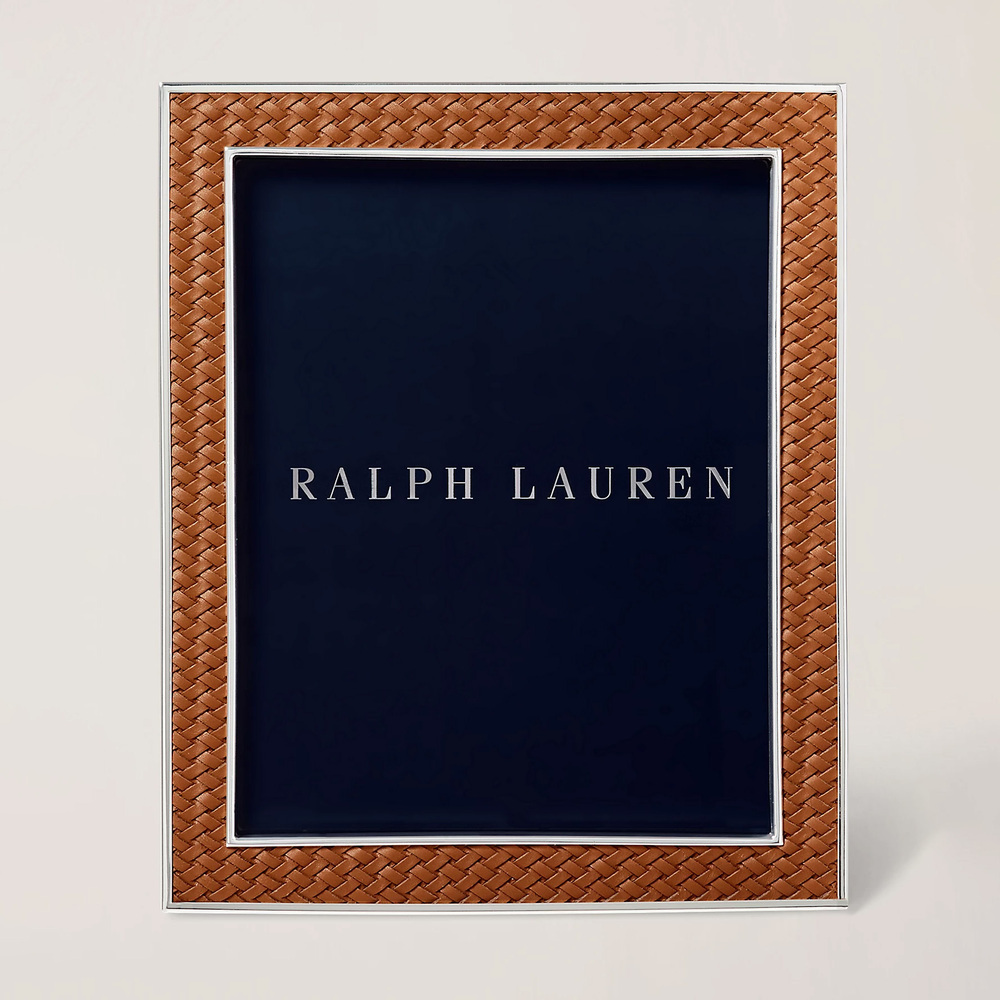 Фоторамка Ralph Lauren Home Brockton 20x25 кожа и посеребрение